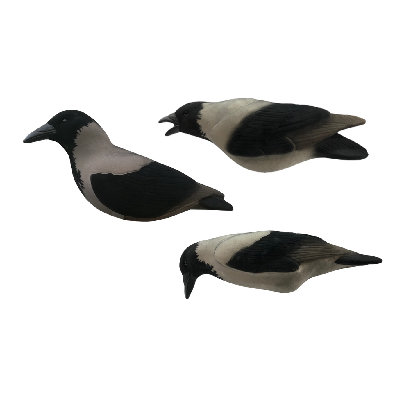 Fully Flocked Hooded Crow Decoys - 3 Pack