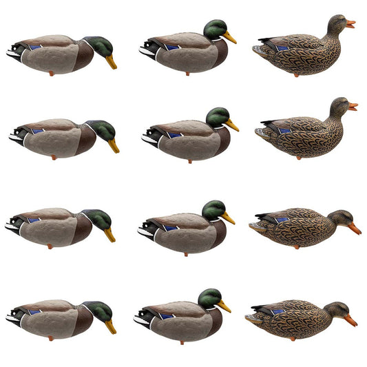 High Definition Full Body Mallard Decoys - 12 Pack