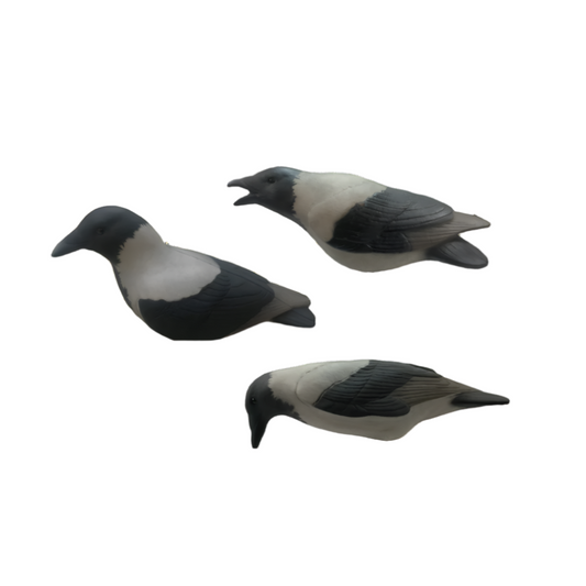 Final Approach Hooded Crow Painted Decoys - 3 Pack