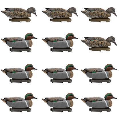 High Definition Greenwing Teal Floaters - 12 Pack